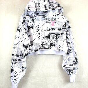 Playboy Bunny Cropped Graphic Hoodie Womens M